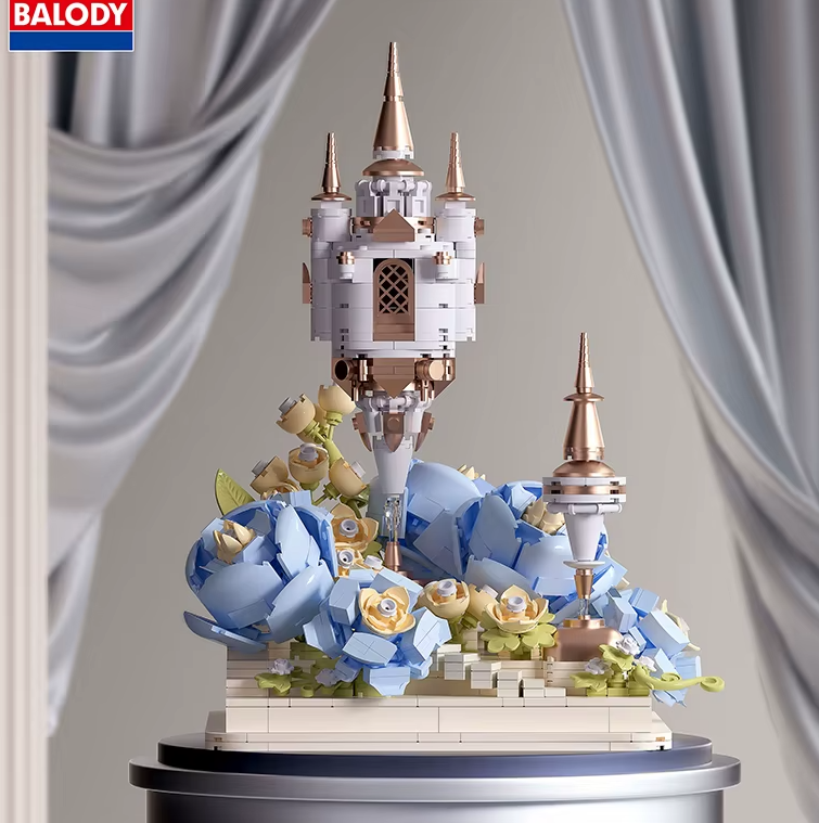 Конструктор 3D из миниблоков Balody Замок Рапунцель с Цветами, 1039 деталей - BA21338