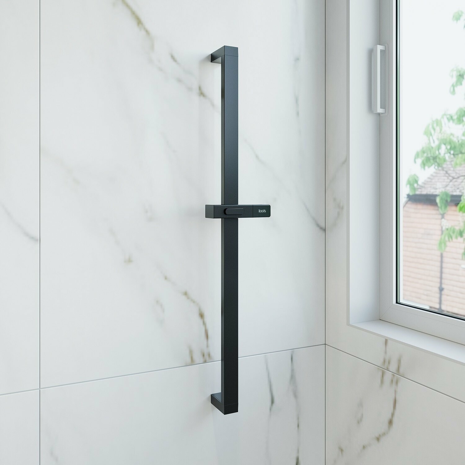 Стойка для душа, Slide IDDIS, SLI70BLi17 черная матовая, нержавеющая сталь — фото 1