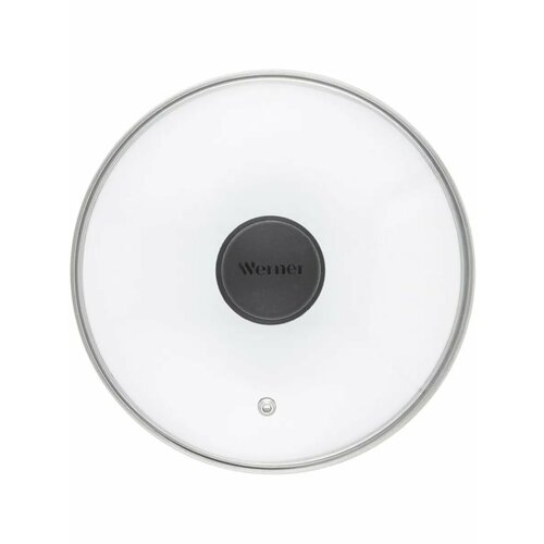 фото Крышка стеклянная werner capri 51305 20 см со стальным ободом и пластиковой ручкой