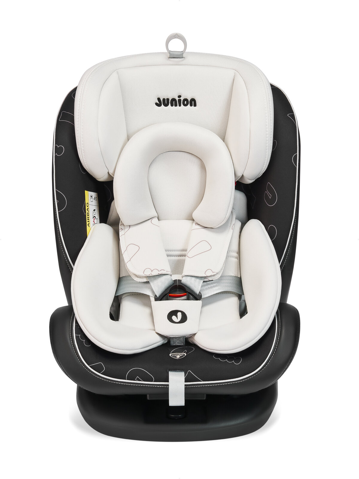 Автокресло JUNION Odri группа 0+/1/2/3 (0-36 кг), Isofix, чёрно-серый — фото 1
