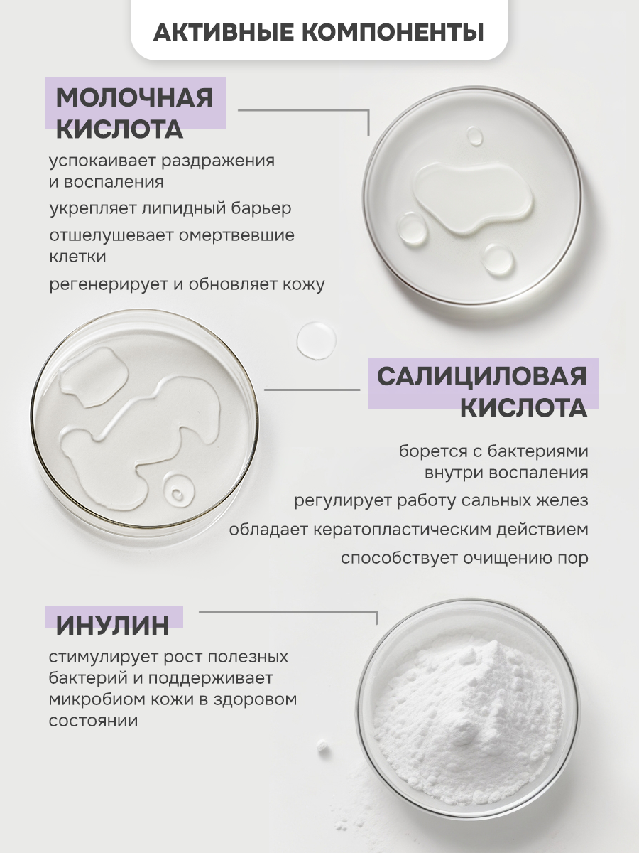 Гель для душа от прыщей reFRESH с AHA/BHA кислотами, Levrana, 400 мл — фото 1