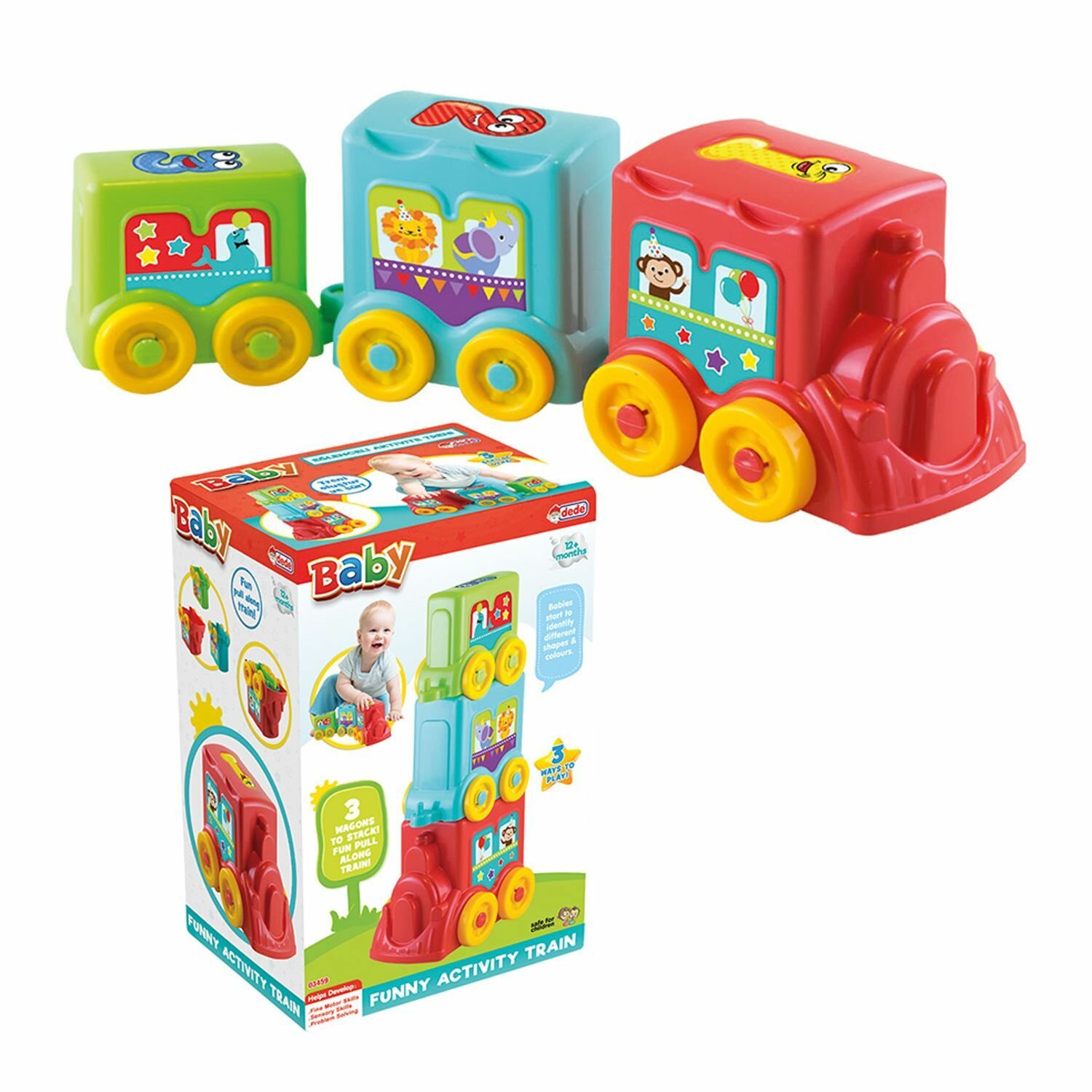 Логическая пирамидка 2в1, Чудо-паровозик — фото 1