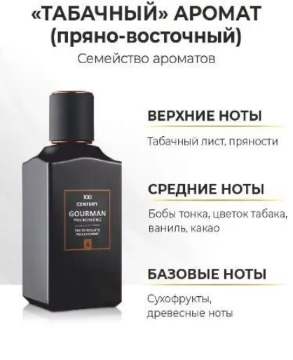 Туалетная вода XXI CENTURY Gourman №4, восточная, с феромонами, мужская, 100мл — фото 1
