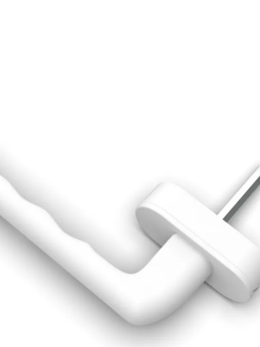 Ручка для пластикового окна и для балконной двери белая 2 шт — фото 1