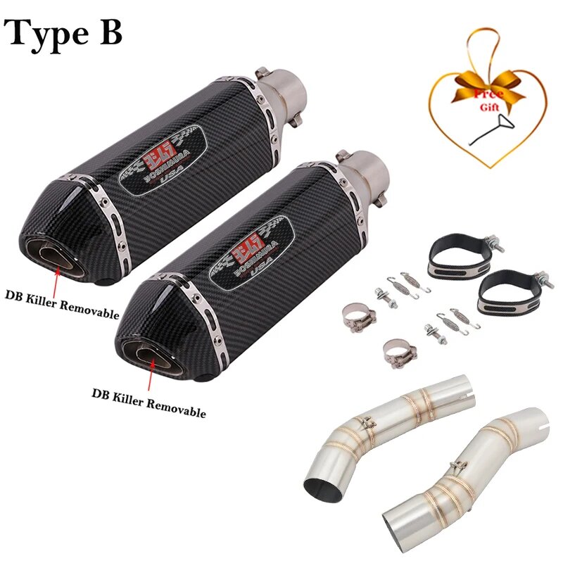Для Yamaha YZF R1 MT-10 R1M 2004 2005 2006 выхлопная система мотоцикла глушитель среднее звено труба DB Killer глушитель Type B