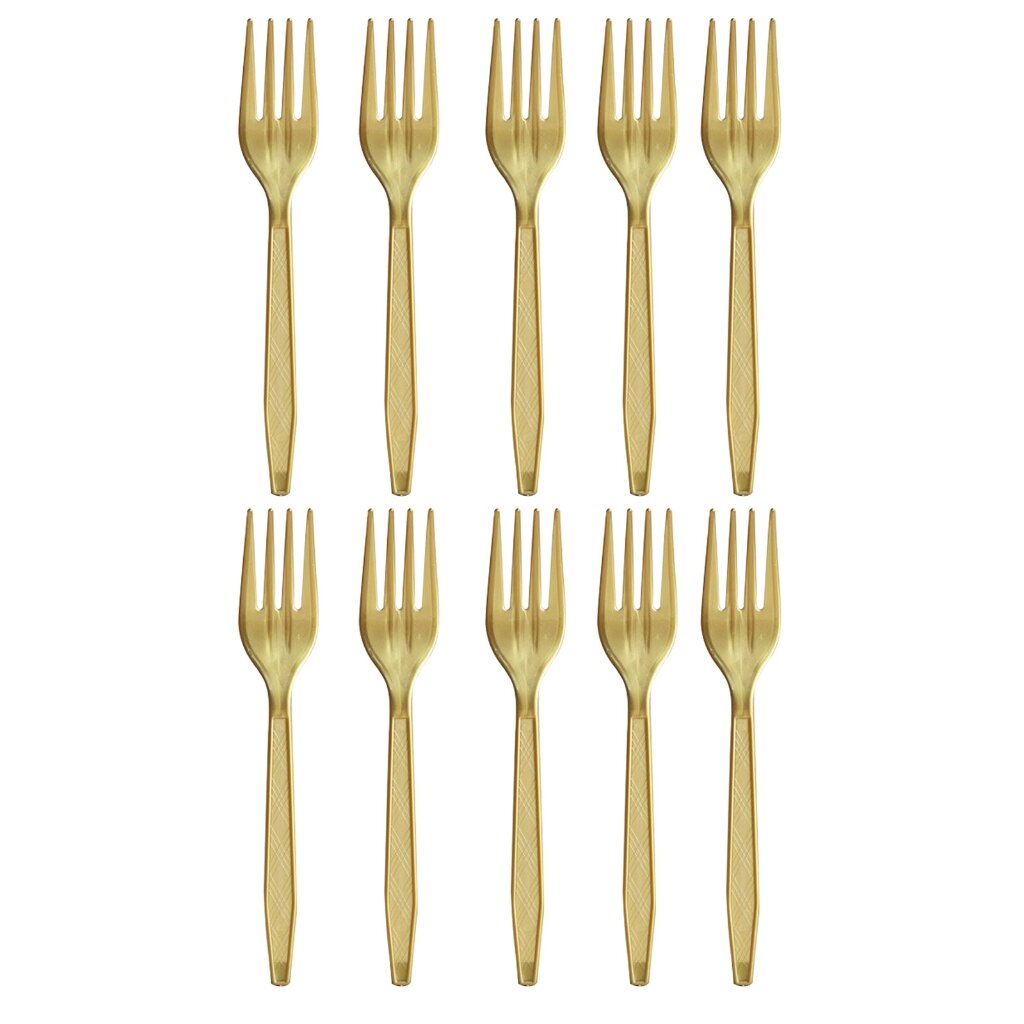 Посуда для вечеринок с бриллиантами из черного золота вилка 10ШТ
