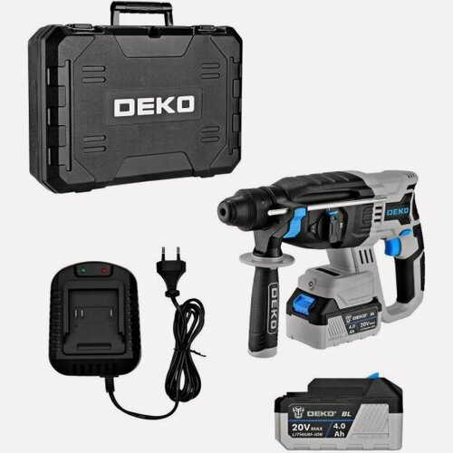 Изображение товара Перфоратор аккумуляторный Deko DKCH20FU-Li в кейсе, 20В, 2х4.0Ач (063-4419)