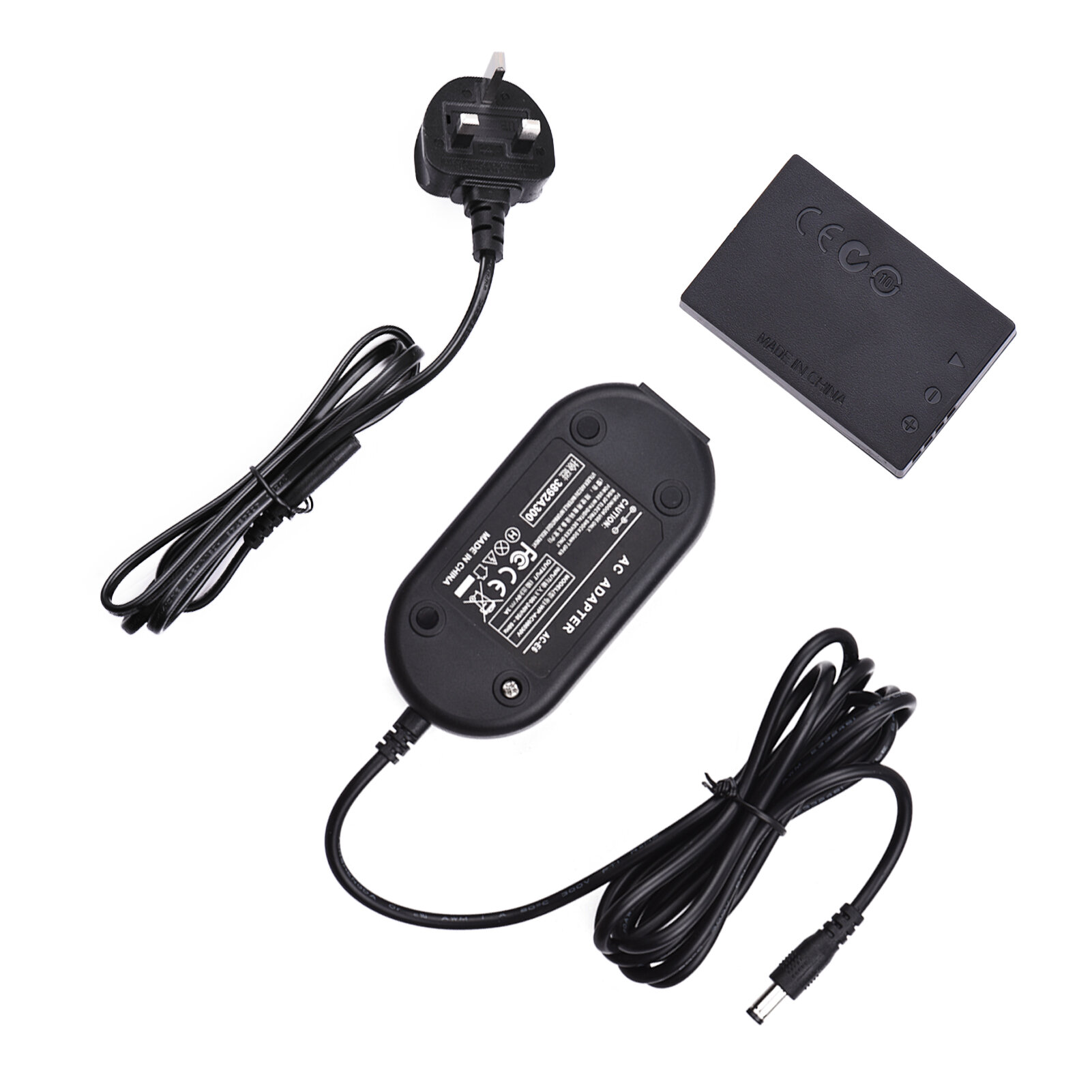 DR-E12 Зарядное устройство для камеры с имитационной батарейкой и шнуром питания замена для Canon M100 M M2 M10 M50 черный пластик UK 8V/3A длина кабеля 1.5м размер 4.8*3.2*1.2см вес 130г упаковка 17*9.5*5.4см вес упаковки 247г в комплект