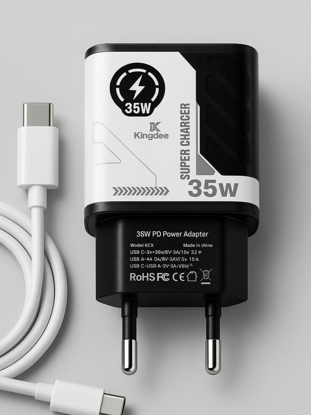 35W Турбо зарядное устройство с кабелем для телефонов Xiaomi, Realme, Huawei и других