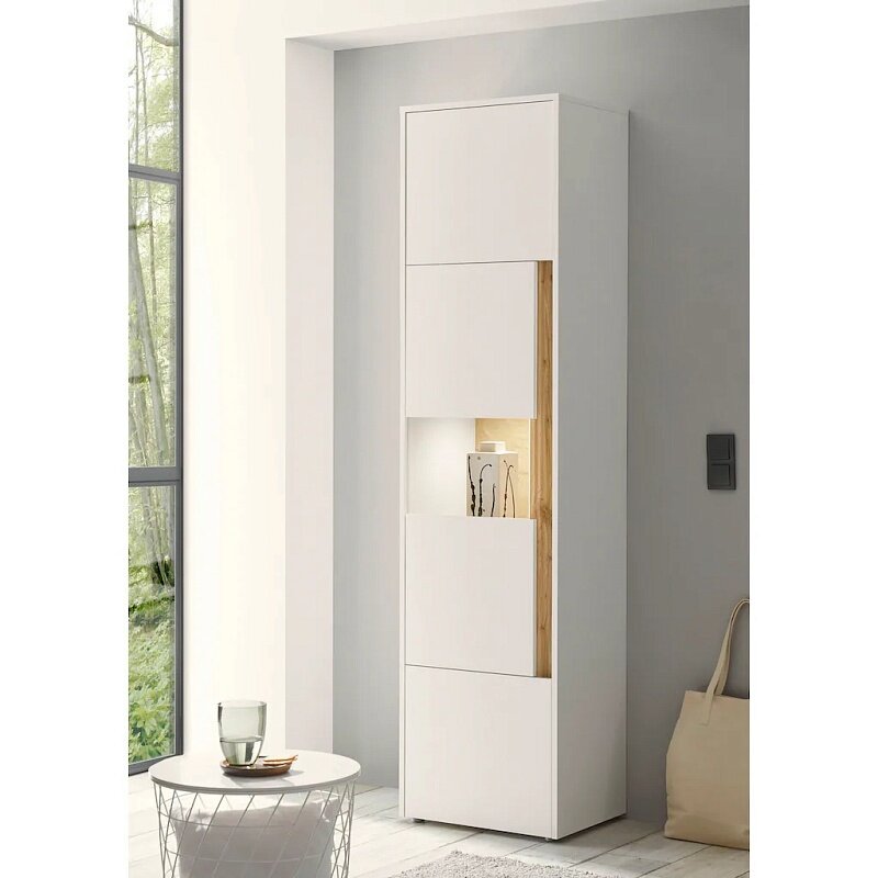 Витрина МебельЛэнд24 Анси-1 Белый 50x40x197 трехдверный