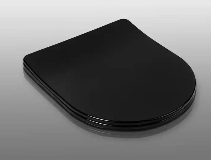 фото Крышка-сиденье для унитаза Ceruttispa ADIGE MB, ADIGE Aria MB, TICINO Aria MB дюропласт с микролифтом и креплениями, черный