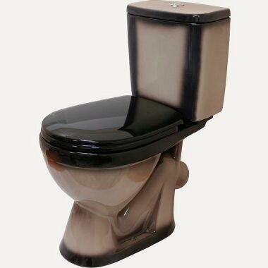 Изображение товара Унитаз компакт ROSA Лира косой выпуск, черный декор