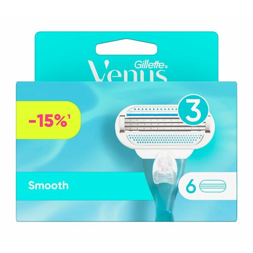 Набор из шести сменных кассет к бритве Gillette Venus Smooth 6