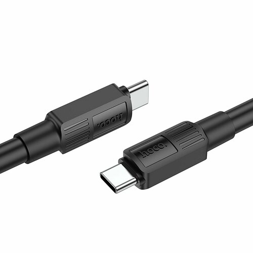 кабель usb type c hoco x84 solid 1 0м 3 0a цвет белый Кабель Hoco X84 Solid Type-C - Type-C, PD, 60 W, 100 см, 3A, цвет черный, 1 шт.