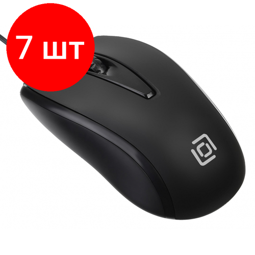Комплект 7 штук Мышь компьютерная Oklick 325M черный оптическая 1000dpi USB 2but 426400₽