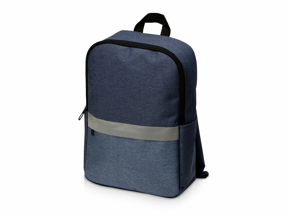 Рюкзак "Merit" со светоотражающей полосой с отделением для ноутбука 15.6', цвет синий/светло-синий