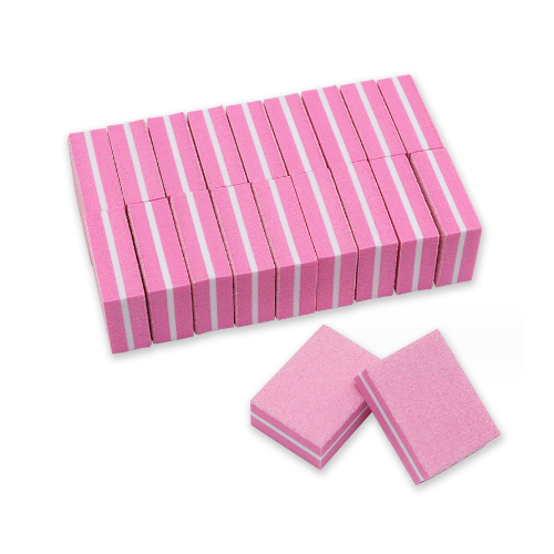 Мини-бафики, высокоэластичные бафы для полировки ногтей, цвет розовый