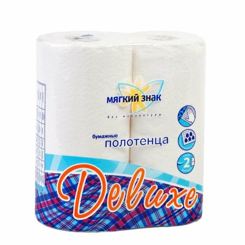 Бумажные полотенца Мягкий знак Deluxe 4 рулона 2 слоя Сясьский ЦБК - фото №18