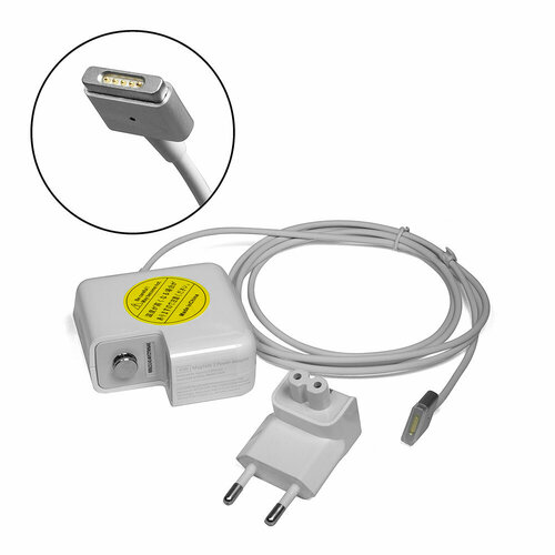 Блок питания, зарядка Apple MacBook Air 11.6, 13.3, MagSafe 2. 14.85V 3.05A 45W. PN: MD592 провод питания для ноутбука apple magsafe 2