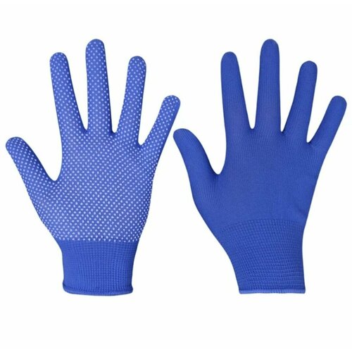 Перчатки хозяйственные размер Универсальный синие 12 пар