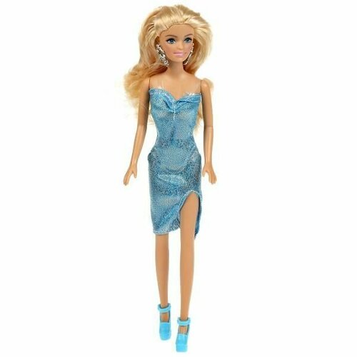 Кукла в голубом платье 29 см София, бесшарнирная, карапуз 66001BOX-C12-S-BB