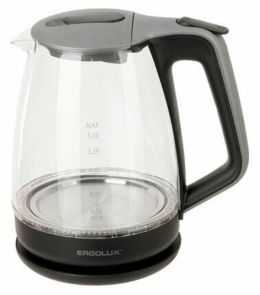 Чайник Ergolux ELX-KG01-C42 серебристо-черный