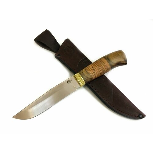 фото Нож путник сталь 65х13 береста литье [ / ] мастерская семина