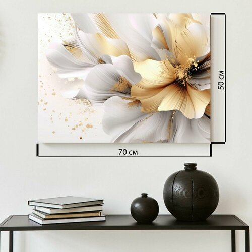 Интерьерная картина на натуральном холсте - Нежный Цветок, 50 х 70 см.