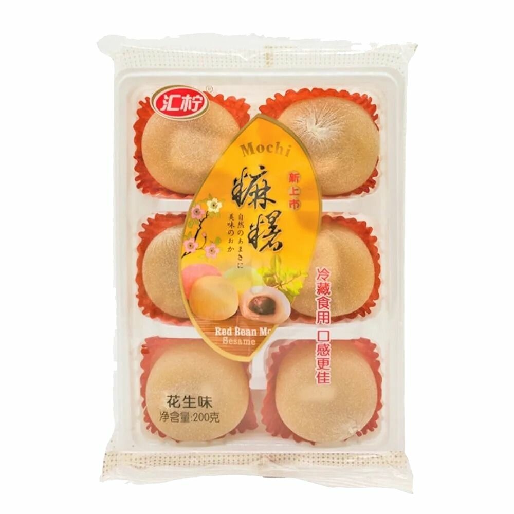 Моти (мочи, mochi) набор 3 пачки с кунжутом, таро и арахисом Рисовые пирожные Shishi City Huixi Foods Японские, Корейские, Китайские - фотография № 4