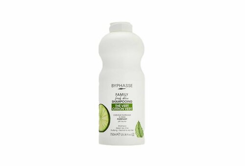 BYPHASSE Шампунь для жирных волос Green Tea & Lime (750 мл)