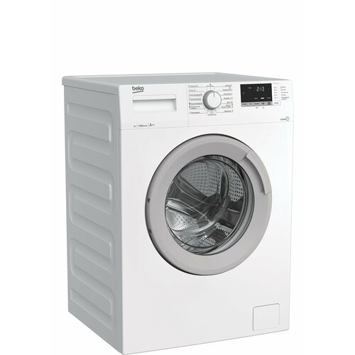 Стиральная машина Beko WSDN63512ZSW узкая, 6 кг, с 15 программами, обработкой паром и блокировкой управления. Цвет белый