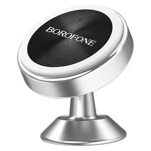 Держатель в автомобиль BOROFONE BH5 Platinum магнитный, на панель (серебро) серебристый