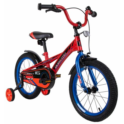 Велосипед детский 16 Tech Team QUATTRO красный на рост 105 -120 см от 4 до 6 лет 1066000₽