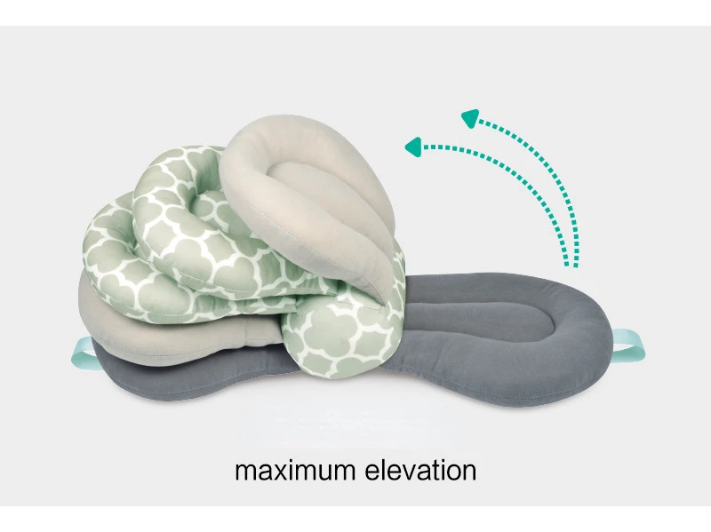 Подушка-бабочка "Грудное вскармливание" регулируемая, зеленая