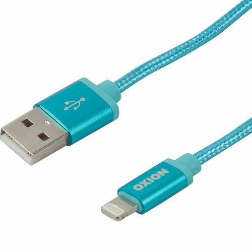 Кабель USB-Lightning 1.3 м 2 A цвет синий