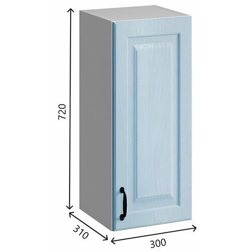 Шкаф кухонный навесной 30 см, МДФ Лазурное дерево