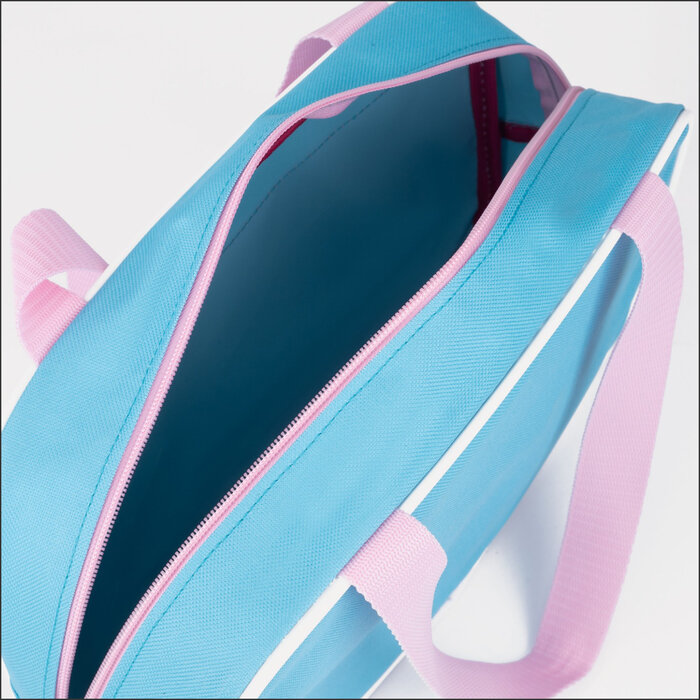 TEXTURA Сумка для обуви на молнии, наружный карман, цвет розовый/голубой