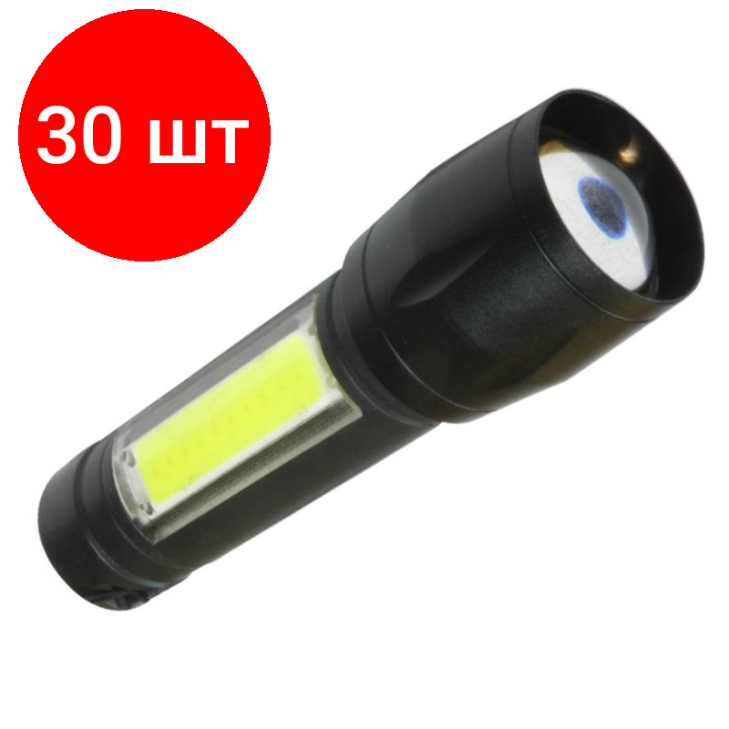фото Комплект 2 штук, Фонарь космос KocAc1011Lith 3вт ХРЕ, 1Вт СОВ, лит. аккум. 600mAh, Micro USB