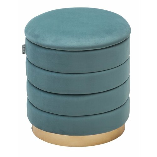 Пуф для гостиной фред бирюзовый BM-88 велюр золотой каркас 8875₽