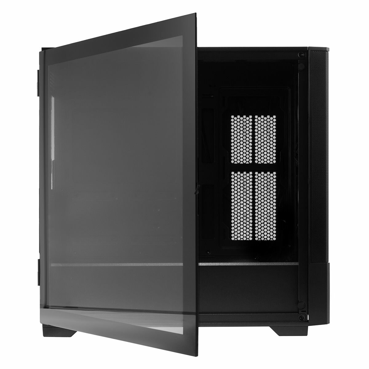 Корпус mATX Lyambda черный, без БП, боковая панель из закаленного стекла, USB 3.0, 2*USB 2.0, audio - фото №7