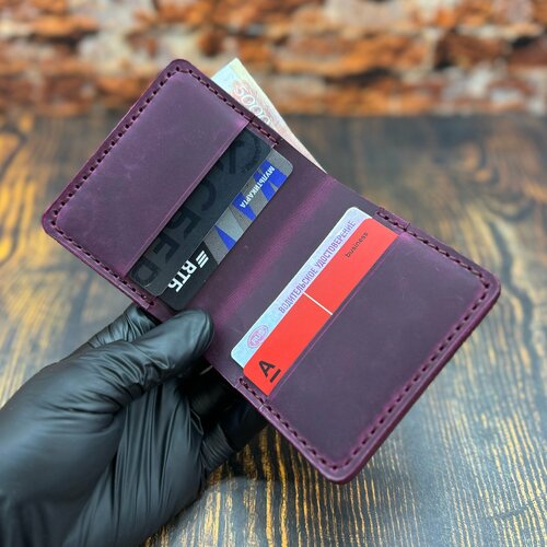 Кошелек DONE MANUALLY фактура гладкая бордовый 2180₽