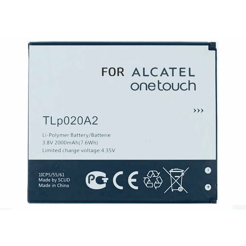 Аккумулятор для ALCATEL OneTouch 5050X / OneTouch 5050Y совместимые АКБ TLp020A1/ TLp020A2