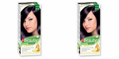 MM Beauty Краска для волос, тон M16 Баклажан, 125мл, 2 штуки