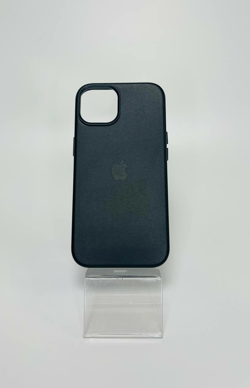 Кожаный чехол Leather Case для iPhone 14 с MagSafe, Black