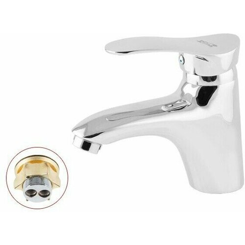 Смеситель для умывальника D40-A, серия 110 ECONOCE (Короткий монолитный излив) (EC01130)