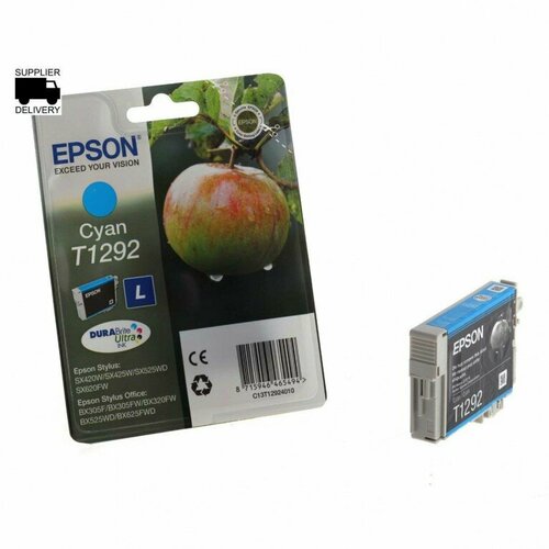 Картридж EPSON T1292 голубой оригинал в блистере перезаправляемые картриджи epson nx625 workforce 630 635 60 840 545 645 845 wf 3520 3540