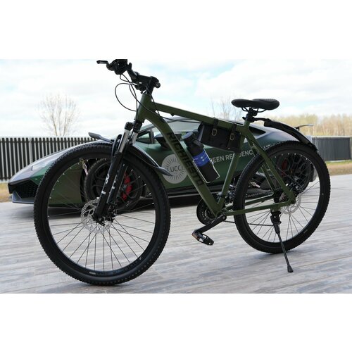 Велосипед 275 Richiesto алюминиевая рама 195 Горный ВзрослыйПодростковый Лёгкий зеленый матовый 26100₽