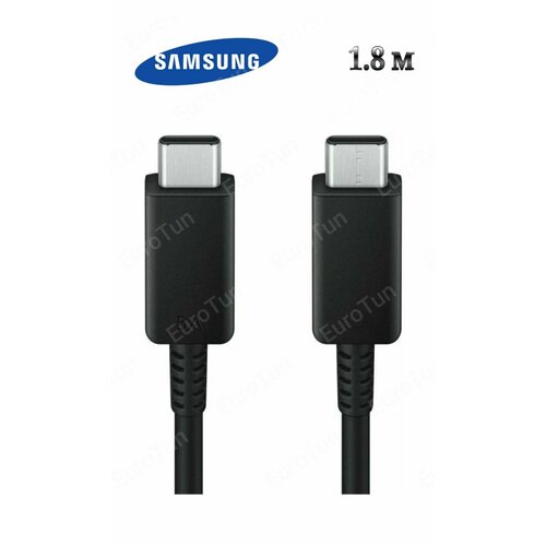 Кабель для Samsung быстрая зарядка USB-C - USB-C (EP-DX510) 1.8 м, черный аксессуар samsung usb type c usb type c 5a 1 8m white ep dx510jwrgru