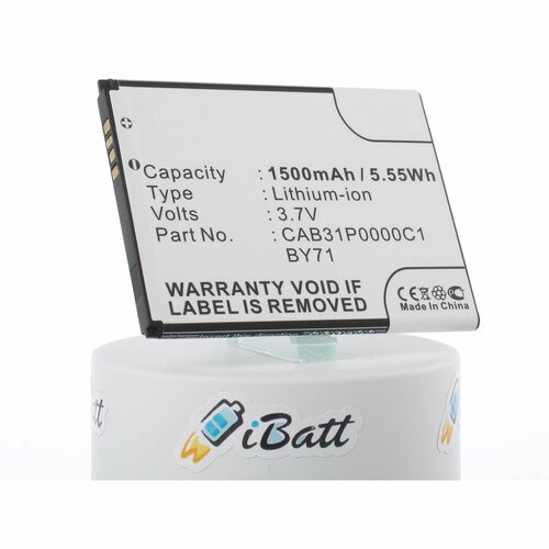 Аккумуляторная батарея iBatt iB-CAB31P0000C1-M443 1500mAh. аккумулятор для alcatel by71 cab31p0000c1 tb 4t0058200