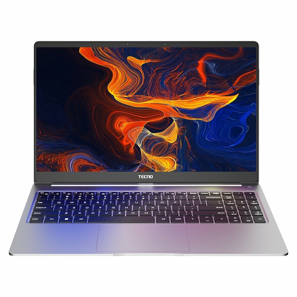 Ноутбук Tecno MEGABOOK T1 15.6", AMD R7-5800U, RAM 16 ГБ, SSD 1 ТБ, без ОС, галактический серебристый
